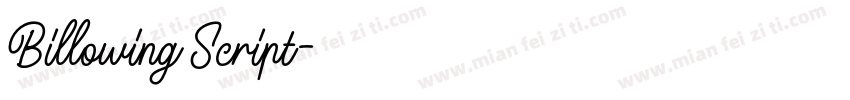 Billowing Script字体转换